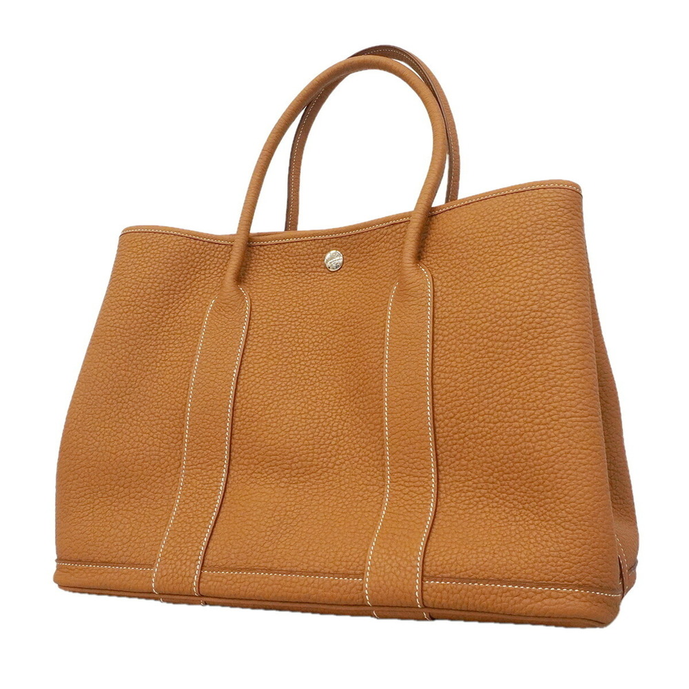 Hermes Garden PM Tote Bag, Negonda Leather, Gold, B Stamp, Women's, P3465784
